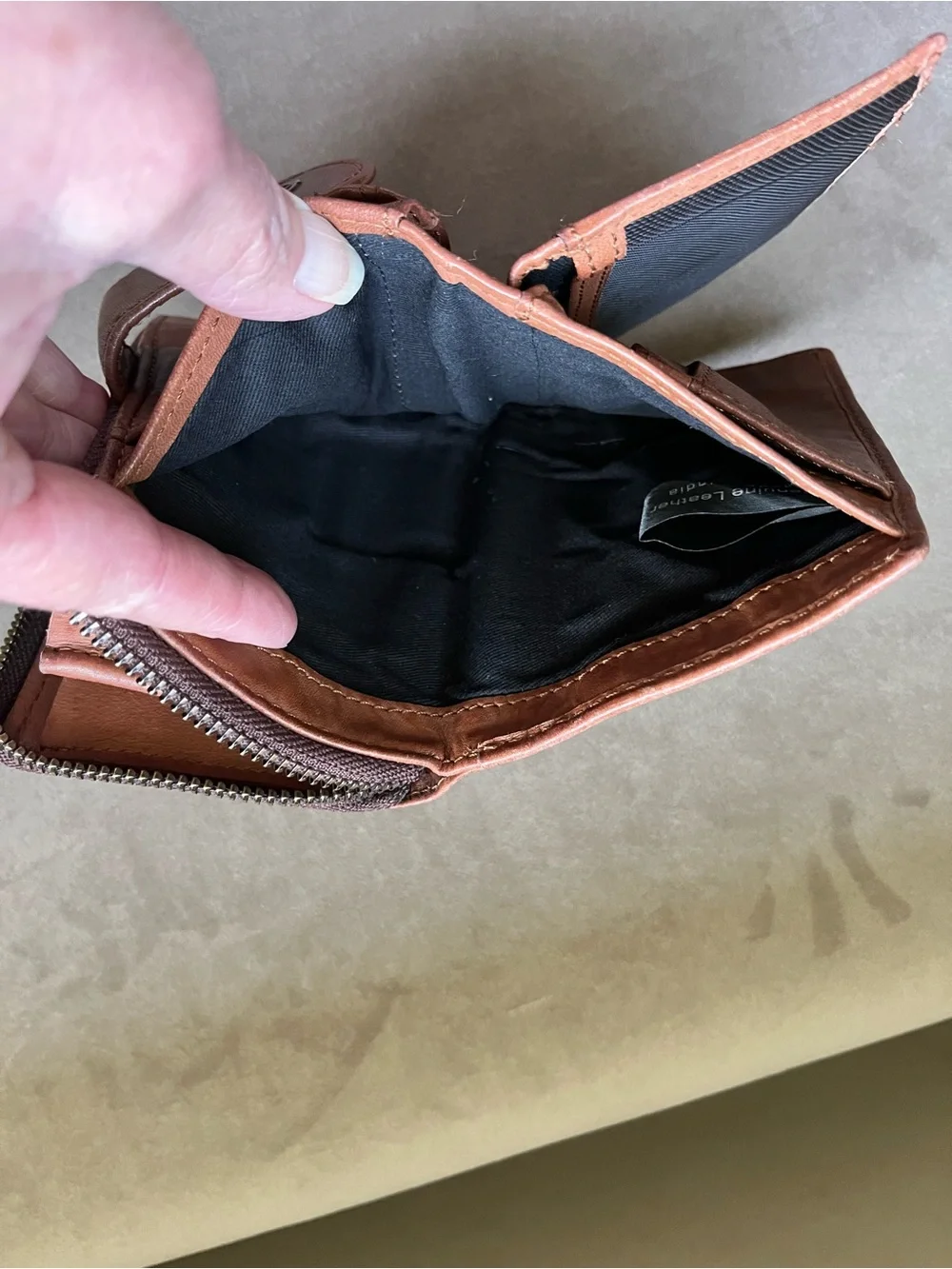 HARBOUR 2nd Distressed Brown Leather Zip Wallet